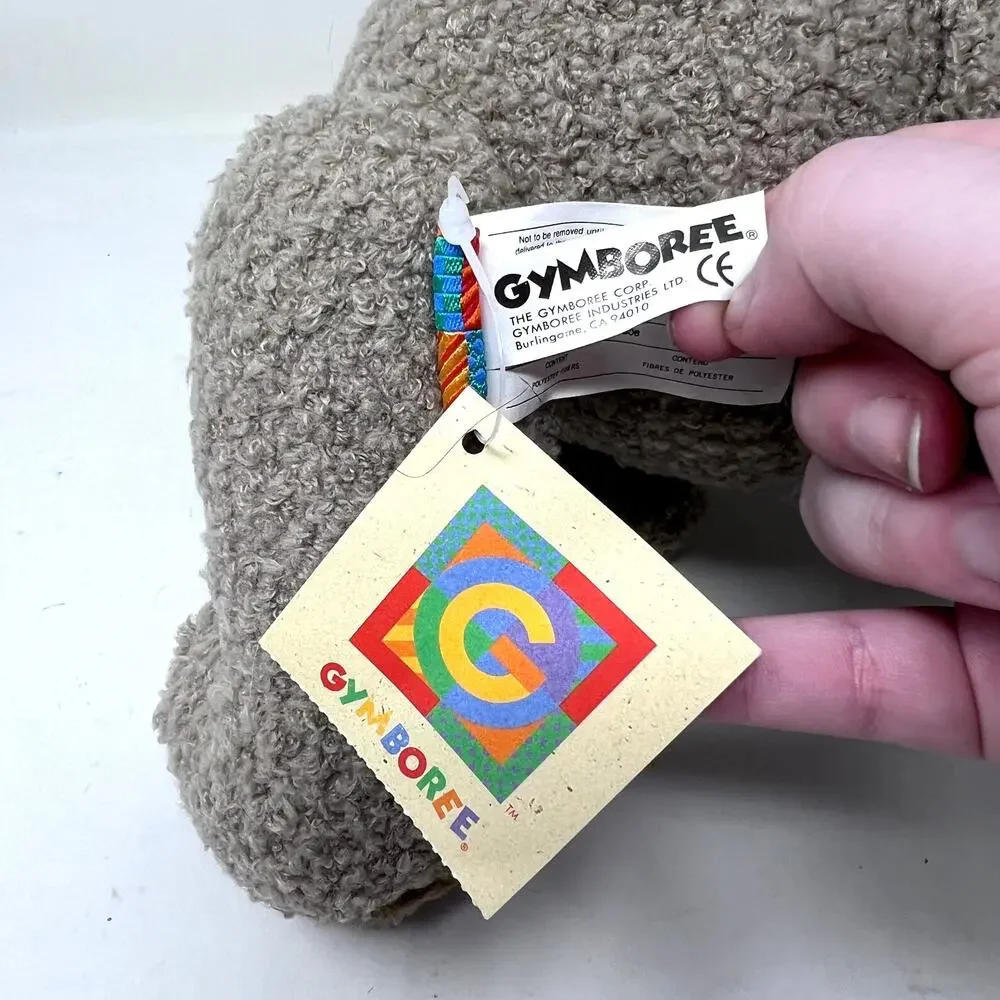 Gymboree Teddy Bear Plush Jointed Brown‎ Vintage 1998 with paper tag
